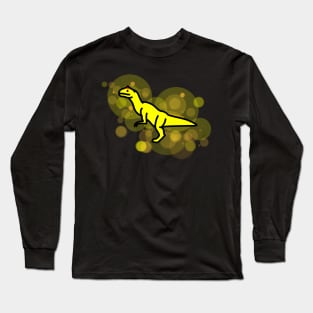 Yellow Allosaurus Rainbow Dinosaurs Series Long Sleeve T-Shirt